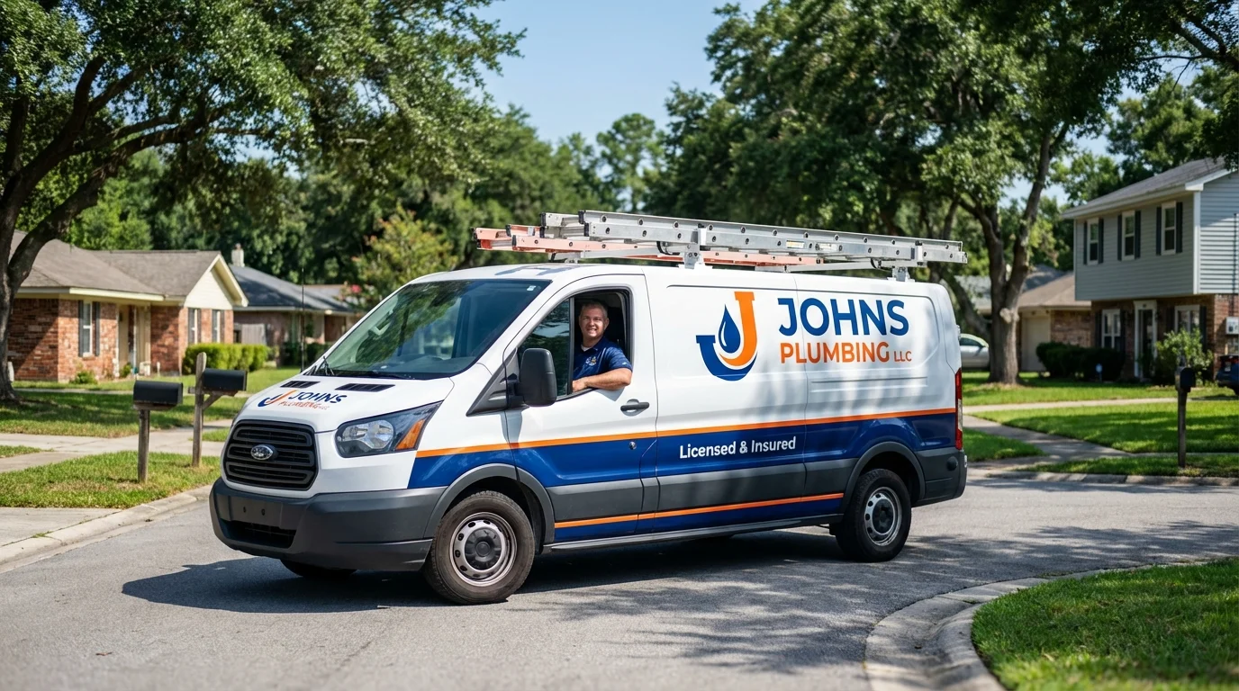 Johns Plumbing LLC service van in West Milton, OH